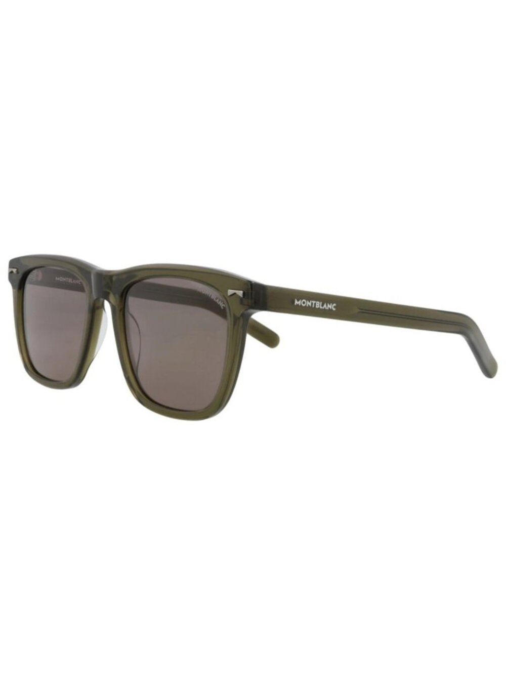 New Montblanc Women's Sunglasses Square Rectangle Acetate Frame Mens Green Green